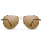 Aviator Reader, Gold + Polarized Brown 2.00 Lens, hi-res