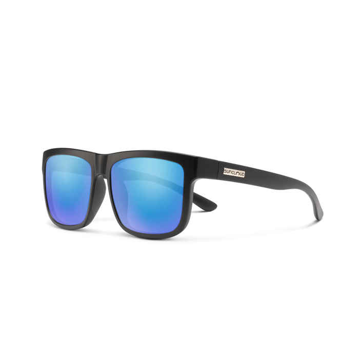 Quiver, Matte Black + Polarized Blue Mirror Lens, hi-res