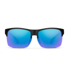 Rambler Lite, Matte Black + Polarized Blue Mirror Lens, hi-res